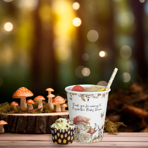 Herbstpilz   Wald Baby Shower Pappbecher