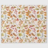 Herbstpilze, Blätter und Berries Geschenkpapier (Flach)