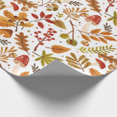 Herbstpilze, Blätter und Berries Geschenkpapier (Ecke)