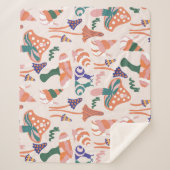 Herbstpilze, farbenfrohe, nahtlose Gestaltung. Sherpadecke (Vorderseite)