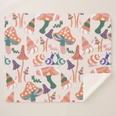 Herbstpilze, farbenfrohe, nahtlose Gestaltung. Sherpadecke (Vorderseite (Horizontal))