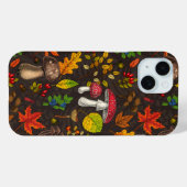 Herbstpilze, Nüsse und Beeren im Dunkeln Case-Mate iPhone Hülle (Rückseite (Horizontal))