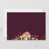 Herbstpilze, Pflanze und Blätter Hochzeit im Herbs Save The Date (Rückseite)