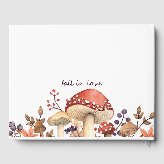 Herbstpilze und Hochzeiten von Pflanze in der Lieb Gästebuch (Rückseite)