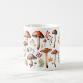 Herbstpilze und Waldblätter Illustration Kaffeetasse (Mittel)