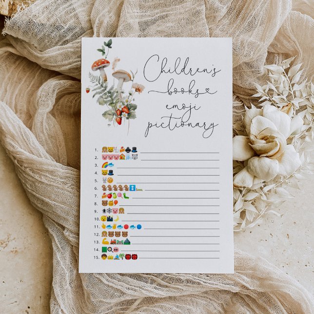 Herbstpilzkinder buchen emoji pictionary (Von Creator hochgeladen)