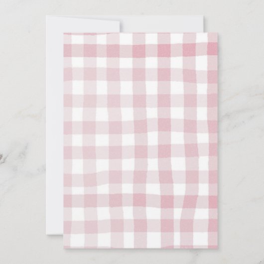 Herbstpink-Bow-Pumpkin-Patch Geburtstag Einladung (Rückseite)