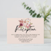 Herbstpink Pumpkin Hochzeitsempfehlung Einladung (Stehend Vorderseite)