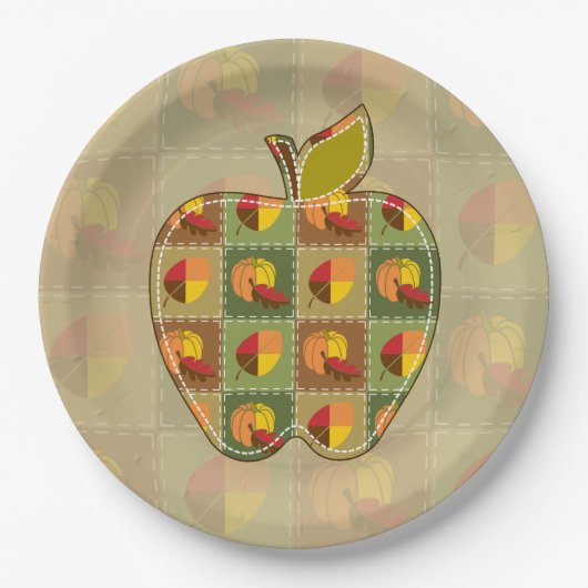 Herbstplatine Pappteller (Vorderseite)