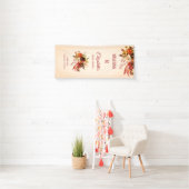 Herbstplendor errötete Elfenbeinküste Brautparty Banner (Insitu)