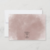 Herbstplum floral Bouquet Save the Date Karte (Rückseite)