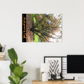 Herbstposter des Baumhellstrahls Poster (Heimbüro)