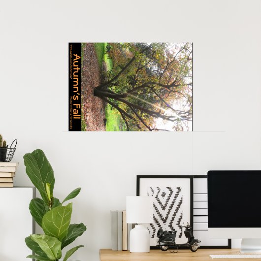 Herbstposter des Baumhellstrahls Poster (Heimbüro)