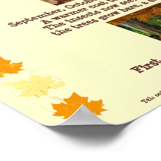 Herbstposter Poster (Ecke)