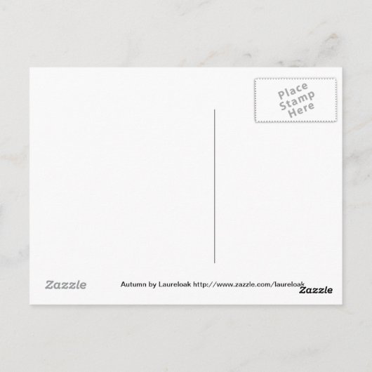 Herbstpostkarte Postkarte (Rückseite)