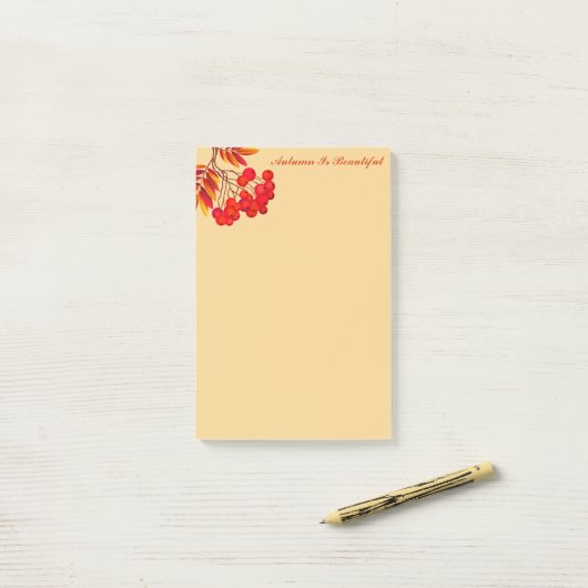 Herbstpostnotizen Post-it Klebezettel (Auf Schreibtisch)