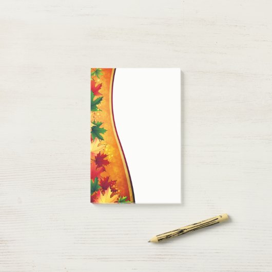 Herbstpostnotizen Post-it Klebezettel (Auf Schreibtisch)