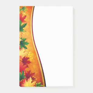 Herbstpostnotizen Post-it Klebezettel