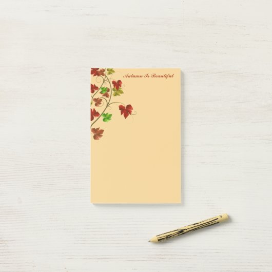 Herbstpostnotizen Post-it Klebezettel (Auf Schreibtisch)