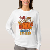 Herbstpreis: sinkende Farben steigen an Lächeln T-Shirt (Vorderseite)