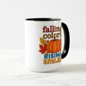 Herbstpreis: sinkende Farben steigen an Lächeln Tasse (VorderseiteRechts)