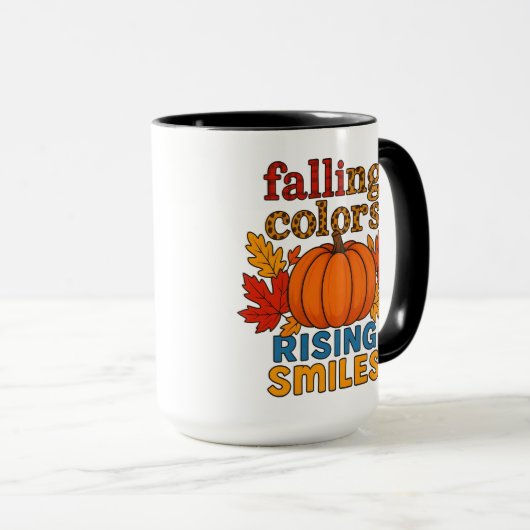 Herbstpreis: sinkende Farben steigen an Lächeln Tasse (VorderseiteRechts)