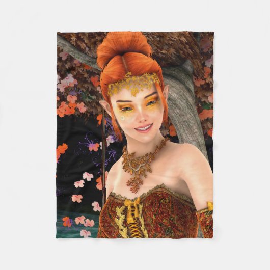 Herbstprinzessin Fleecedecke (Vorderseite)