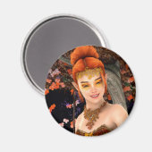 Herbstprinzessin Magnet (Vorderseite/Rückseite)