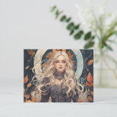 Herbstprinzessin Postkarte (Stehend Vorderseite)