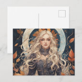 Herbstprinzessin Postkarte (Vorne/Hinten)