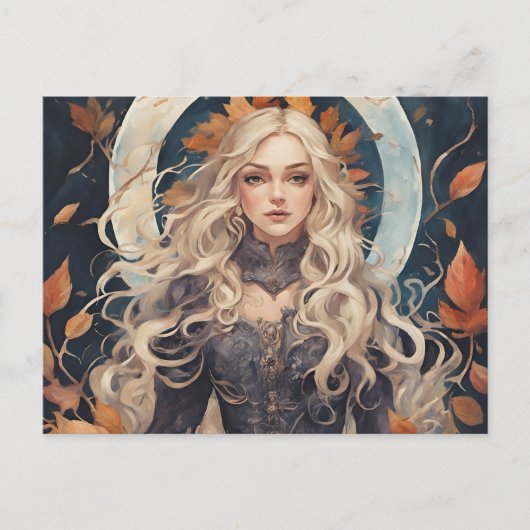 Herbstprinzessin Postkarte (Vorderseite)