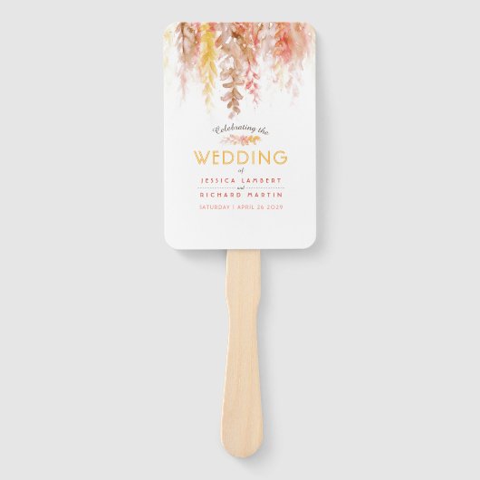 Herbstprogramm zur Hochzeit im Herbst der Korallen Fächer (Vorderseite)