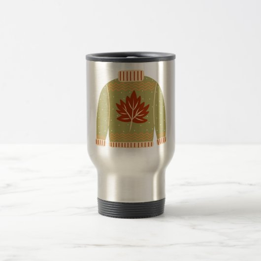 Herbstpulli, gemütliches Design Reisebecher (Mittel)