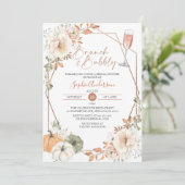 Herbstpumpen-Brunch & Bubbly Fall-Brautparty Einladung (Stehend Vorderseite)