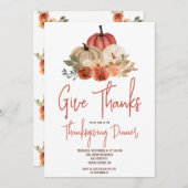 Herbstpumpen Center Erntedank Dinner Inn Einladung (Vorne/Hinten)