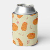 Herbstpumpen: Doodle Orange Muster. Dosenkühler (Kanne Vorderseite)