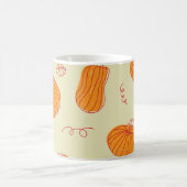 Herbstpumpen: Doodle Orange Muster. Kaffeetasse (Mittel)