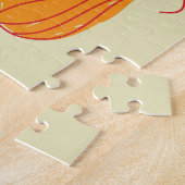 Herbstpumpen: Doodle Orange Muster. Puzzle (Seite)