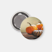 Herbstpumpen. Erntedank und Halloween noch. Magnet (Vorderseite/Rückseite)