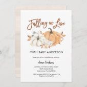 Herbstpumpen Fallend in Liebe Kinderdusche Einladu Einladung (Vorne/Hinten)