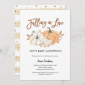 Herbstpumpen Fallend in Liebe Kinderdusche Einladu Einladung (Vorne/Hinten)