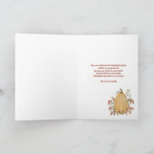 Herbstpumpen florales Glück Thanksgiving Karte (Innenseite)