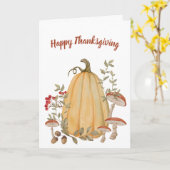 Herbstpumpen florales Glück Thanksgiving Karte (Gelbe Blume)