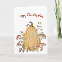 Herbstpumpen florales Glück Thanksgiving Karte
