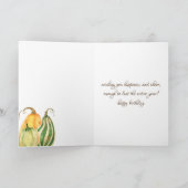 Herbstpumpen, Gourmets und Lichter fallen zum Gebu Karte (Innenseite)