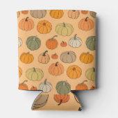 Herbstpumpen, handGezeichnet Nahtlos Vintag. Dosenkühler (Rückseite)
