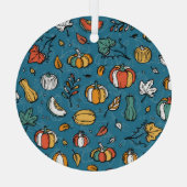 Herbstpumpen: Handgezogene Gemüse Ornament Aus Glas (Rückseite)