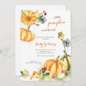 Herbstpumpen Kinderdusche Einladung (Vorne/Hinten)