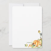 Herbstpumpen Kinderdusche Einladung (Rückseite)