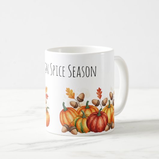 Herbstpumpen mit Acorns Kaffeetasse (VorderseiteRechts)